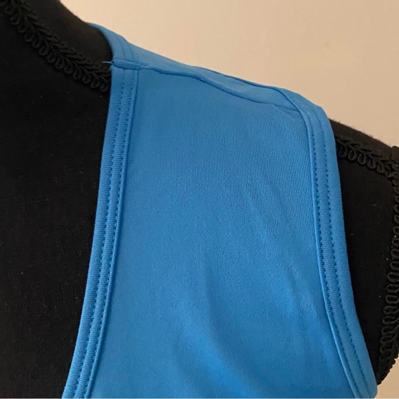 Zyia Bright Blue Soft Racerback Cutout Tank Top XL - Picture 4 of 5